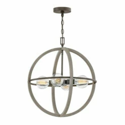 Cheap 🎉 Hinkley Lighting Hinkley Bodie 4-Light Chandelier In Dark Cement 🥰
