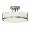 Brand new 🧨 Hinkley Lighting Hinkley Harper 3-Light Semi-Flush Mount In Brushed Nickel ✔️