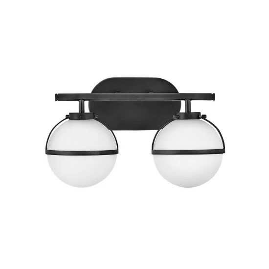Budget ๐ Hinkley Lighting Hinkley Hollis 2-Light Vanity In Black ๐ 1 Budget ๐ Hinkley Lighting Hinkley Hollis 2-Light Vanity In Black ๐