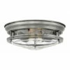 Cheapest 🥰 Hinkley Lighting Hinkley Hadley 2-Light Flush Mount In Antique Nickel With Clear 🥰