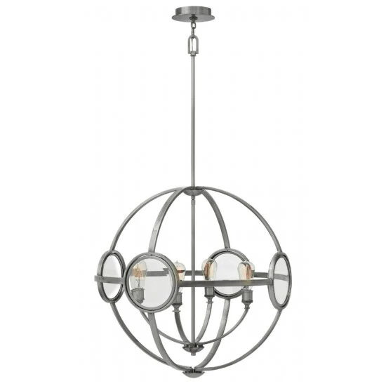 Best Pirce 🥰 Hinkley Lighting Hinkley Fulham 4-Light Chandelier In Polished Antique Nickel ✨ 1 Best Pirce 🥰 Hinkley Lighting Hinkley Fulham 4-Light Chandelier In Polished Antique Nickel ✨