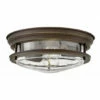 Brand new 😀 Hinkley Lighting Hinkley Hadley 2-Light Flush Mount In Oil Rubbed Bronze With Clear 🔔