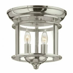 Cheapest 🔔 Hinkley Lighting Hinkley Gentry 2-Light Flush Mount In Polished Nickel 🎁