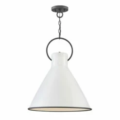 Flash Sale 🥰 Hinkley Lighting Hinkley Winnie 1-Light Pendant In Polished White - Small 🔔