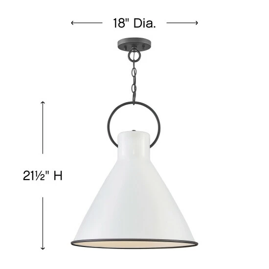 Flash Sale 🥰 Hinkley Lighting Hinkley Winnie 1-Light Pendant In Polished White - Small 🔔 2 Flash Sale 🥰 Hinkley Lighting Hinkley Winnie 1-Light Pendant In Polished White - Small 🔔 - Image 2