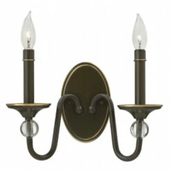 Budget ⌛ Hinkley Lighting Hinkley Eleanor 2-Light Sconce In Light Oiled Bronze 👍
