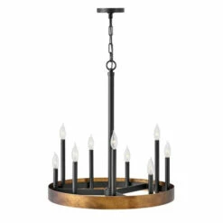 Buy ✔️ Hinkley Lighting Hinkley Wells 9-Light Chandelier In Weathered Brass 🤩