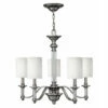 Best Pirce ✨ Hinkley Lighting Hinkley Sussex 5-Light Chandelier In Brushed Nickel 🤩