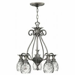 New 😉 Hinkley Lighting Hinkley Plantation 5-Light Chandelier In Polished Antique Nickel - Medium 🔔