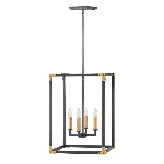 Wholesale ๐ Hinkley Lighting Hinkley Louis 4-Light Chandelier In Satin Black ๐งจ 1 Wholesale ๐ Hinkley Lighting Hinkley Louis 4-Light Chandelier In Satin Black ๐งจ
