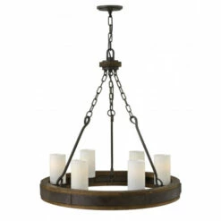 Best reviews of 👍 Hinkley Lighting Fredrick Ramond Six Light Chelier Cabot Rustic Iron - One Size 🧨