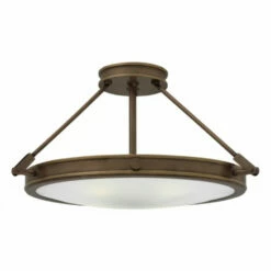 Best Pirce 🔔 Hinkley Lighting Hinkley Collier 4-Light Semi-Flush Mount In Light Oiled Bronze ⭐