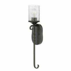 Hot Sale ⭐ Hinkley Lighting Hinkley Casa 1-Light Sconce In Olde Black With Clear Seedy ❤️