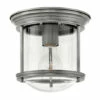 Flash Sale 😉 Hinkley Lighting Hinkley Hadley 1-Light Flush Mount In Antique Nickel With Clear ⌛