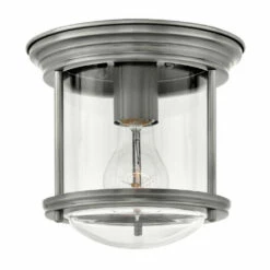Flash Sale 😉 Hinkley Lighting Hinkley Hadley 1-Light Flush Mount In Antique Nickel With Clear ⌛
