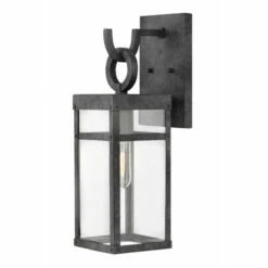 Best Sale 😉 Hinkley Lighting Hinkley Porter 1-Light Outdoor Wall Mount In Aged Zinc 👏