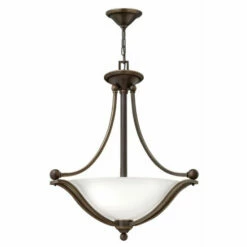 Best deal ❤️ Hinkley Lighting Hinkley Bolla 3-Light Chandelier In Olde Bronze With Opal ✔️