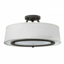 Coupon ✔️ Hinkley Lighting Hinkley Harrison 3-Light Semi-Flush Mount In Buckeye Bronze 💯