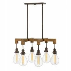 Best Sale 🔥 Hinkley Lighting Hinkley Denton 6-Light Chandelier In Industrial Iron 🛒