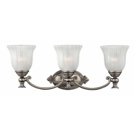 Wholesale 👍 Hinkley Lighting Hinkley Francoise 3-Light Vanity Light In Polished Antique Nickel 🎁 1 Wholesale 👍 Hinkley Lighting Hinkley Francoise 3-Light Vanity Light In Polished Antique Nickel 🎁