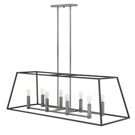 Outlet ❤️ Hinkley Lighting Hinkley Fulton 8-Light Chandelier In Aged Zinc ✨ 1 Outlet ❤️ Hinkley Lighting Hinkley Fulton 8-Light Chandelier In Aged Zinc ✨