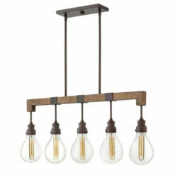 Buy 😀 Hinkley Lighting Hinkley Denton 5-Light Chandelier In Industrial Iron 🛒