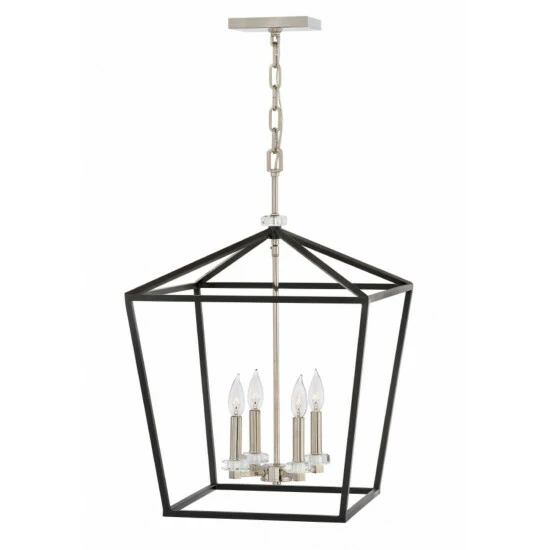 New 🎉 Hinkley Lighting Hinkley Stinson 4-Light Chandelier In Black 🤩 1 New 🎉 Hinkley Lighting Hinkley Stinson 4-Light Chandelier In Black 🤩