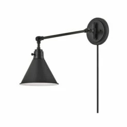 Outlet 🥰 Hinkley Lighting Hinkley Arti 1-Light Sconce In Black ✨ -Hinkley Lighting Sales unnamed file 718
