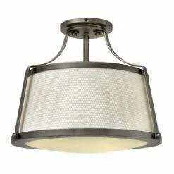Brand new 👏 Hinkley Lighting Hinkley Charlotte 3-Light Semi-Flush Mount In Antique Nickel ⭐