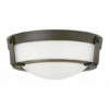 Budget 🛒 Hinkley Lighting Hinkley Hathaway 2-Light Flush Mount In Olde Bronze With Etched White 👍