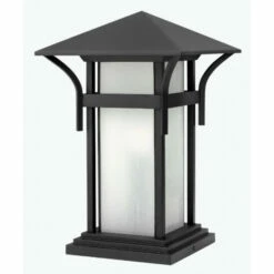 Brand new 🔔 Hinkley Lighting Hinkley Harbor 1-Light Outdoor Pier Mount In Satin Black 🌟