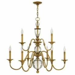 Hot Sale ❤️ Hinkley Lighting Hinkley Eleanor 9-Light Chandelier In Heritage Brass 🥰