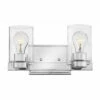 Best reviews of ⭐ Hinkley Lighting Hinkley Miley 2-Light Vanity Light In Chrome With Clear 👍