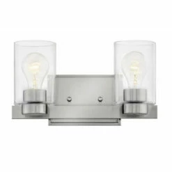 Buy ❤️ Hinkley Lighting Hinkley Miley 2-Light Vanity Light In Brushed Nickel With Clear 😀