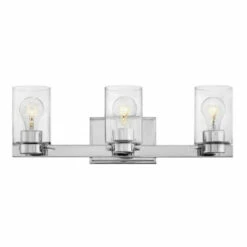 Discount ✨ Hinkley Lighting Hinkley Miley 3-Light Vanity Light In Chrome With Clear ✔️