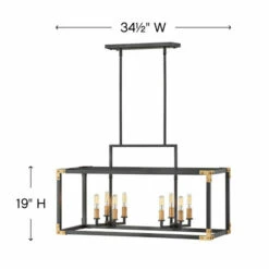 Outlet ❤️ Hinkley Lighting Hinkley Louis 8-Light Chandelier In Satin Black - Large ⭐ 7 Outlet ❤️ Hinkley Lighting Hinkley Louis 8-Light Chandelier In Satin Black - Large ⭐ -Hinkley Lighting Sales unnamed file 802