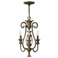 Buy 💯 Hinkley Lighting Hinkley Plantation 3-Light Chandelier In Pearl Bronze 🌟