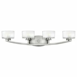 Best Pirce 🛒 Hinkley Lighting Hinkley Meridian 4-Light Vanity Light In Brushed Nickel 🤩
