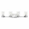 Discount 💯 Hinkley Lighting Hinkley Miley 4-Light Vanity Light In Chrome With Clear 😍