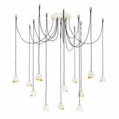 Brand new 🧨 Hinkley Lighting Fredrick Ramond Nula 12-Light Chandelier In Shell White 🔥