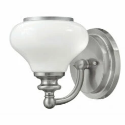 Outlet 🧨 Hinkley Lighting Hinkley Ainsley 1-Light Sconce In Brushed Nickel ⭐