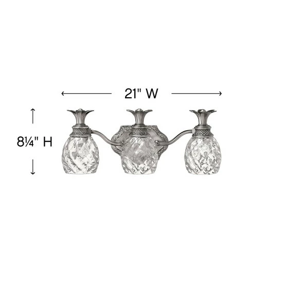 Best Sale โจ Hinkley Lighting Hinkley Plantation 3-Light Vanity Light In Polished Antique Nickel - Medium ๐ 2 Best Sale โจ Hinkley Lighting Hinkley Plantation 3-Light Vanity Light In Polished Antique Nickel - Medium ๐ - Image 2