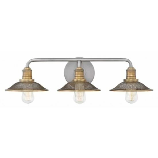 Deals ❤️ Hinkley Lighting Hinkley Rigby 3-Light Vanity Light In Antique Nickel ❤️ 1 Deals ❤️ Hinkley Lighting Hinkley Rigby 3-Light Vanity Light In Antique Nickel ❤️