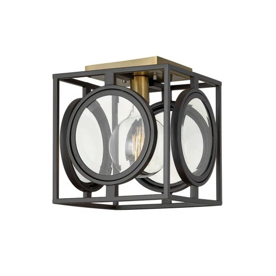 New ๐ Hinkley Lighting Hinkley Fulham 1-Light Flush Mount In Buckeye Bronze ๐ 1 New ๐ Hinkley Lighting Hinkley Fulham 1-Light Flush Mount In Buckeye Bronze ๐