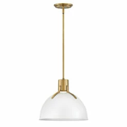 New ❤️ Hinkley Lighting Hinkley Argo 1-Light Pendant In Polished White ✨