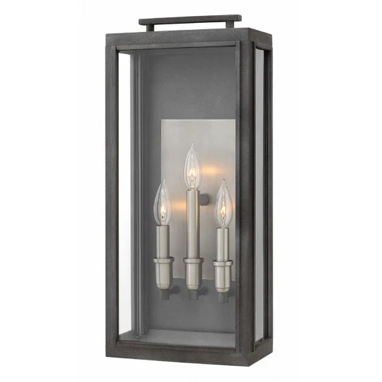 Wholesale ๐งจ Hinkley Lighting Hinkley Sutcliffe 3-Light Outdoor Wall Mount In Aged Zinc ๐ 1 Wholesale ๐งจ Hinkley Lighting Hinkley Sutcliffe 3-Light Outdoor Wall Mount In Aged Zinc ๐