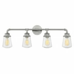 Cheap ⭐ Hinkley Lighting Hinkley Fritz 4-Light Vanity Light In Brushed Nickel 🌟
