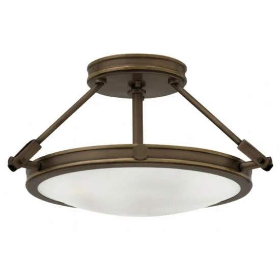 Best deal 😍 Hinkley Lighting Hinkley Collier 3-Light Semi-Flush Mount In Light Oiled Bronze 🔔 1 Best deal 😍 Hinkley Lighting Hinkley Collier 3-Light Semi-Flush Mount In Light Oiled Bronze 🔔