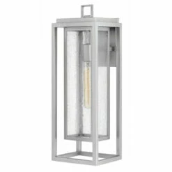 Outlet 👍 Hinkley Lighting Hinkley Republic 1-Light Outdoor Wall Mount In Satin Nickel ⭐