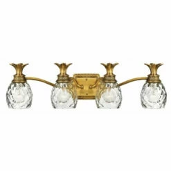 Promo ⭐ Hinkley Lighting Hinkley Plantation 4-Light Vanity Light In Burnished Brass 🎉